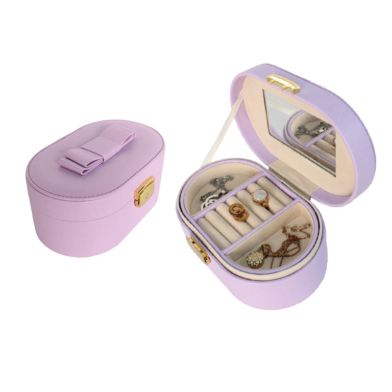 Purple Customized Jewelry Storage Box With Logo