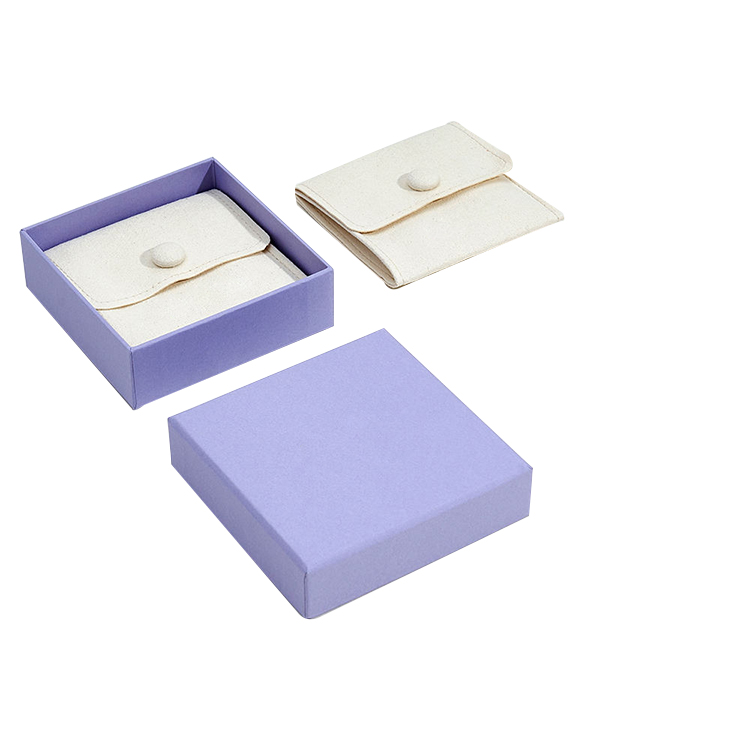 Customized Logo Cardboard PU Leather Lined Jewelry Gift Box